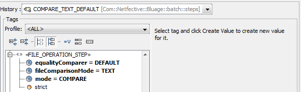 "FILE_OPERATION_STEP" Compare usage : default text compare setup
